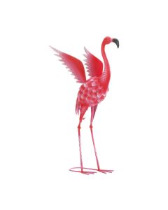 FLYING FLAMINGO METAL DECOR