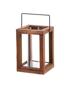 RUSTIC GARDEN WOODEN LANTERN